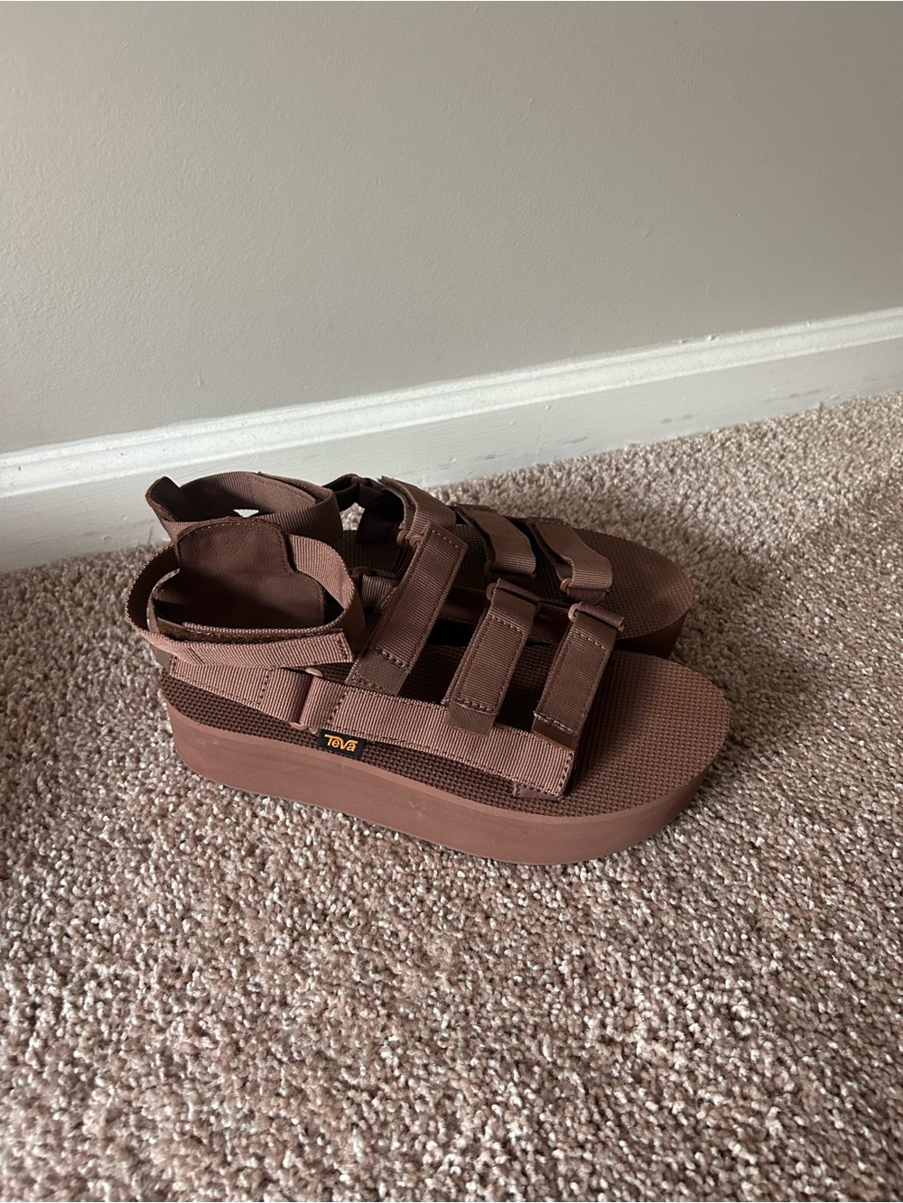 Teva Brown Platform Strappy Sandals - Picture 3 of 4